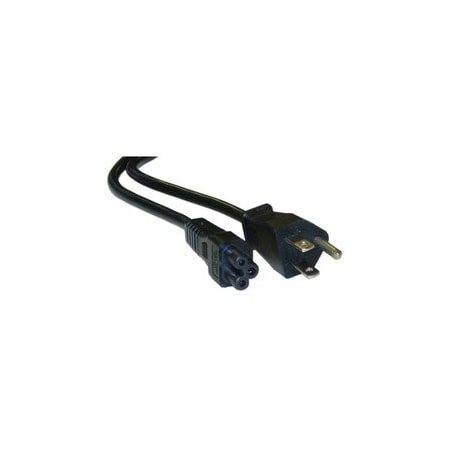 Cable Wholesale Notebook/Laptop Power Cord, NEMA 5-15P to C5, 3 Pin, 15 foot 10W1-15215